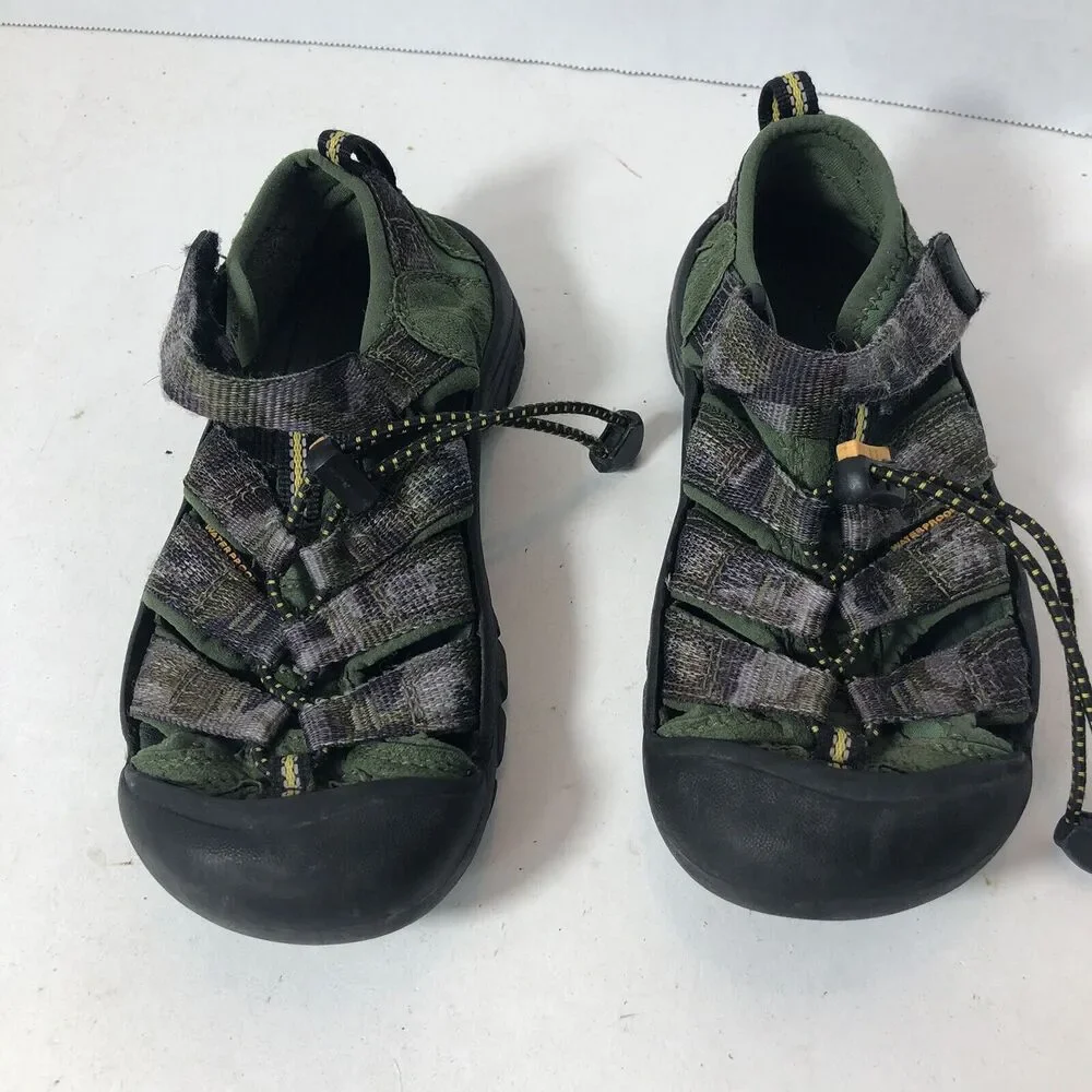 Keen Sandals Size Youth Kids‎ 1 Newport H2 Sports Waterproof Green Camo C1
